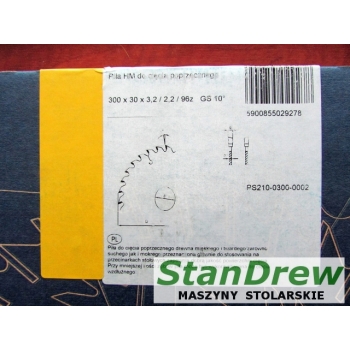 Tarcza Globus 300 x 30 x 3,2 / 2,2 / 96z