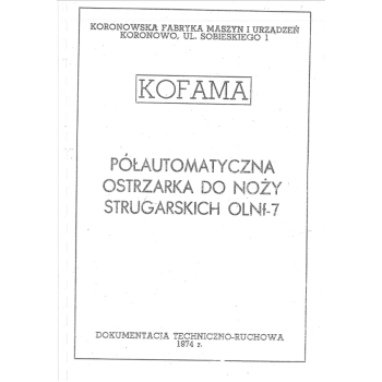 DTR ostrzałka Kofama OLNf-7
