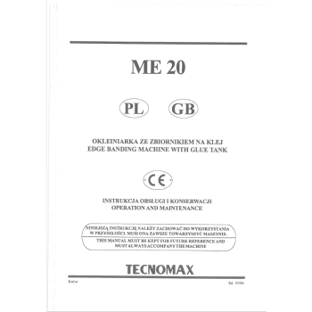 DTR okleiniarka Tecnomax ME 20