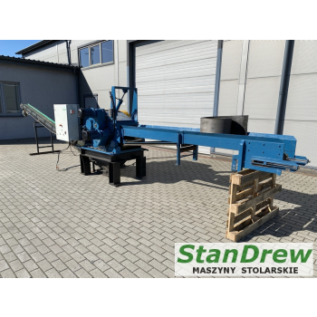 Rębak Klockner 400x150 z taśmociągiem odbiorczym do zrzyn i klocków