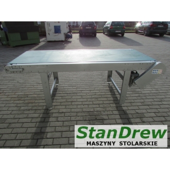 Stół podawczy, odbiorczy, taśmowy transporter 230x80 z napędem