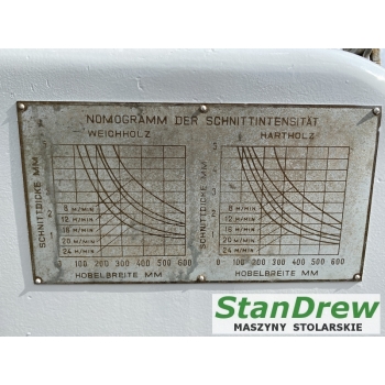 Grubościówka Strugarka 630 z ostrzarką - 7,5 kw