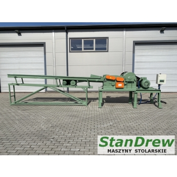 Rębak KLOCKNER HZM 1/400x100 z wibrorynną i rolkami ciągnącymi