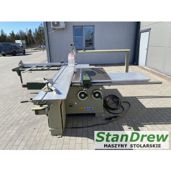 Piła formatowa REMA DMMD-40/340 prowadzenie wózka na prętach stalowych