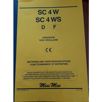 DTR piła formatowa SCM SC 4 W, SC 4 WS Minimax