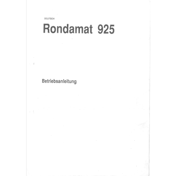 DTR ostrzałka Weinig Randomat 925