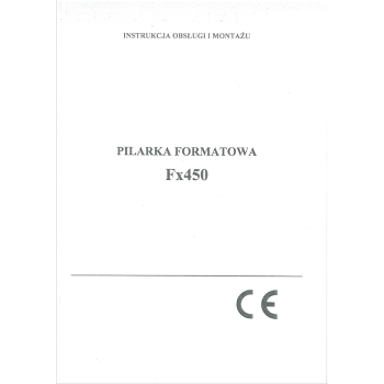 DTR piła formatowa Rema FX 450 DTR piła formatowa Rema FX 450