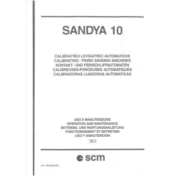DTR szlifierka szerokotaśmowa SCM SANDYA 10