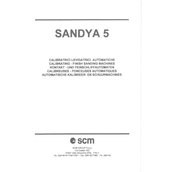 DTR szlifierka szerokotaśmowa SCM SANDYA 5