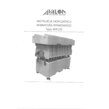 DTR Avalon wibrator rynnowy typ WR120