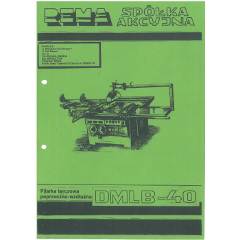 DTR piła tarczowa Rema DMLB - 40