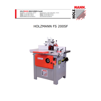 DTR frezarka Holzmann FS 200SF