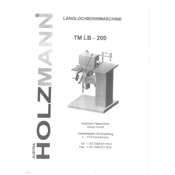 DTR wiertarka pozioma Holzmann TM LB 200