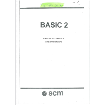 DTR okleiniarka SCM Basic 2 DTR okleiniarka SCM Basic 2