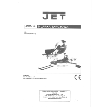 DTR piła tarczowa JET JSMS-10L