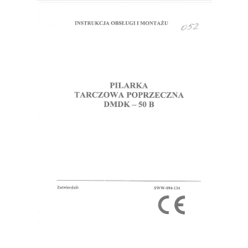 DTR Piła poprzeczna Rema DMDK-50B