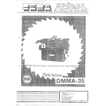 DTR piła tarczowa Rema DMMA-35
