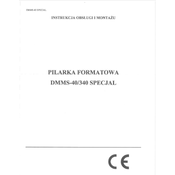 DTR piła formatowa Rema DMMS-40/340 Specjal