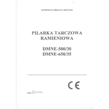 DTR piła tarczowa Rema DMNE 500-35 / 650-35