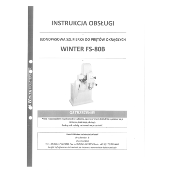 DTR szlifierka do drążków WINTER FS-80B