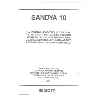 DTR szlifierka szerokotaśmowa SCM SANDYA 10, SANDYA WIN CS63